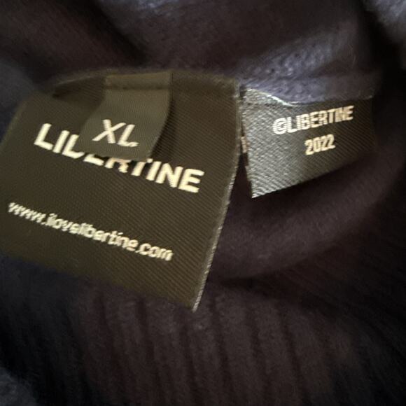 Libertine NAVY Women's Stardust Oversized Cashmere Cardigan, US XL - Picture 10 of 11